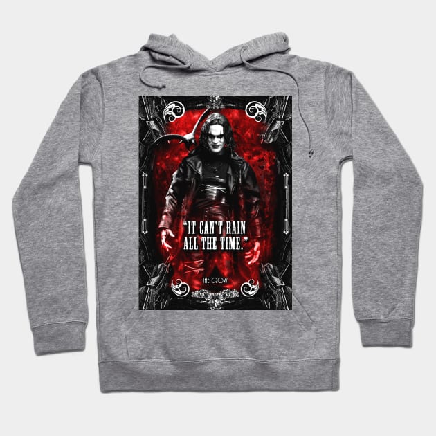 The Crow Quote Hoodie by syanart